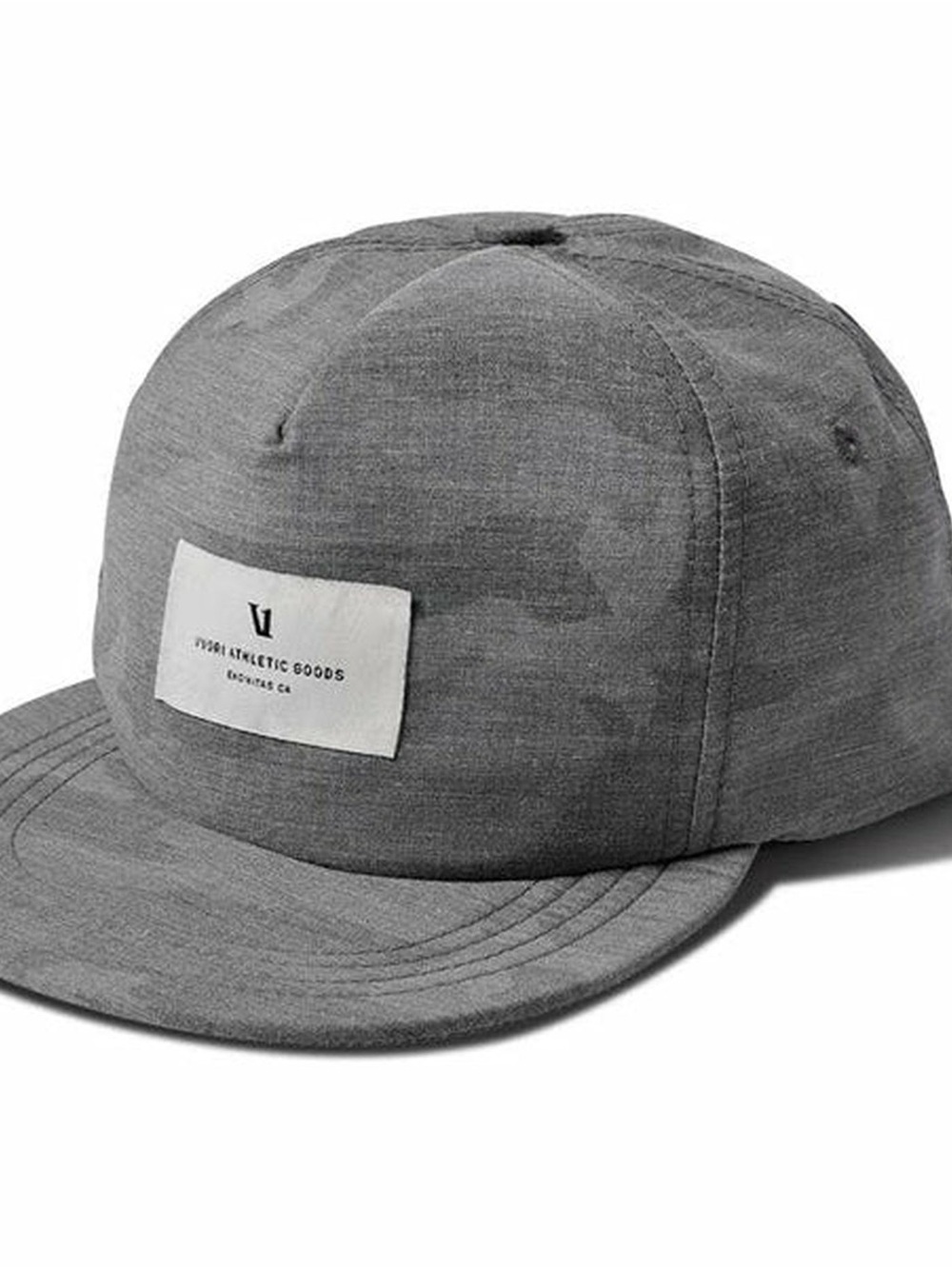 Vuori Men's Gray Five-Panel Cap with Front Patch